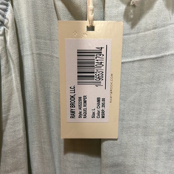 Ramy Brook Chambray Raquel Romper Size L - Picture 5 of 8